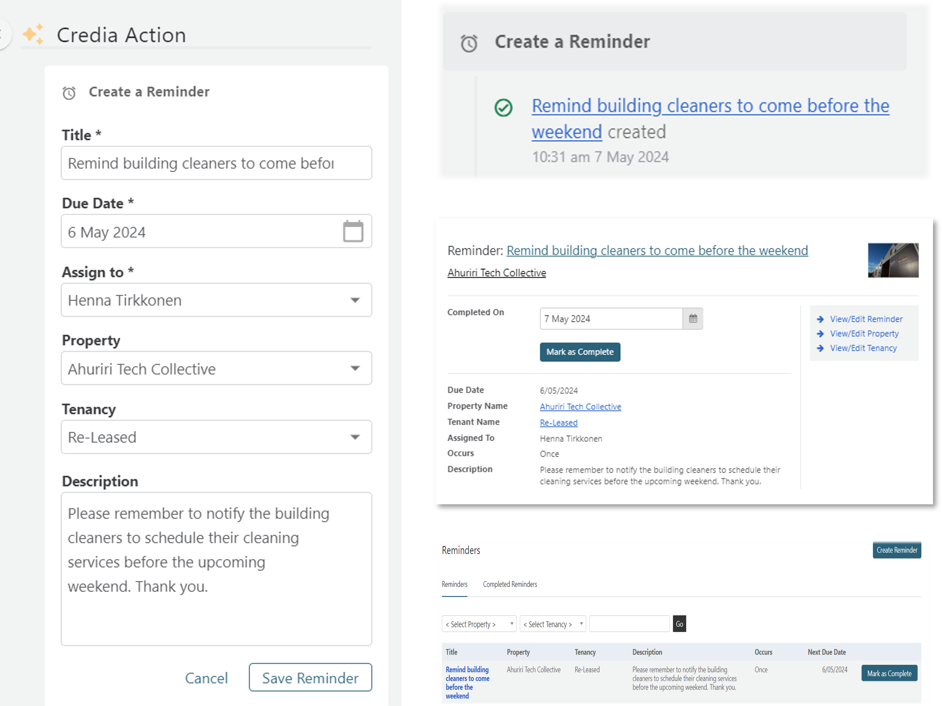 Credia Action reminder.png